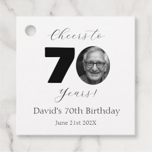 Face Photo Milestone Birthday Party Favor Tags