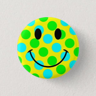 Face Polka Dots Pinback Button
