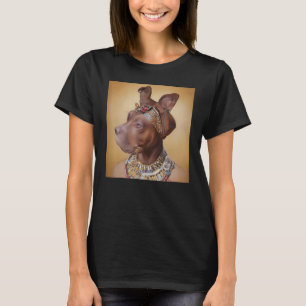 face portrait of an Ancient dog as Cleopatra 1 T-Shirt