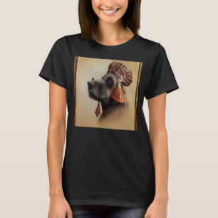 Face portrait of an Ancient dog as Cleopatra T-Shirt