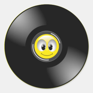 FACE RECORD ALBUM CLASSIC ROUND STICKER
