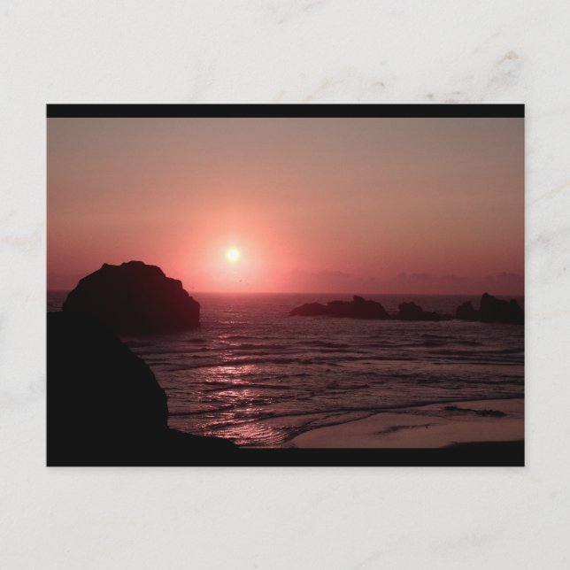 Face Rock at Sunset in Bandon Oregon Postcard (Front)