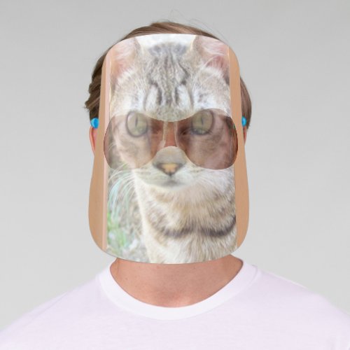 Face Shield _ Striped Cat Face
