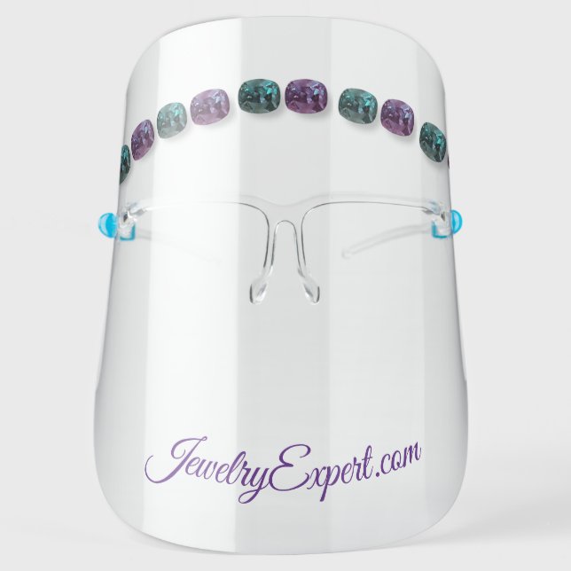 Face Shield with Alexandrite - JewelryExpert.com (Front)