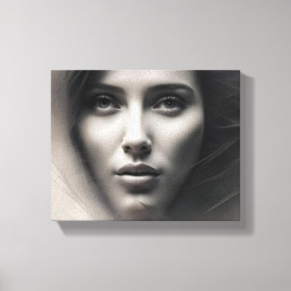 Face Sketch Canvas Print