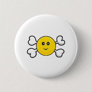 face Skull and Crossbones Button