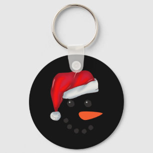 Face Snowman Christmas Matching Squad Family Men W Keychain