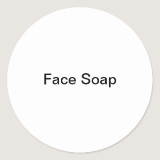 Face Soap Label/ Classic Round Sticker