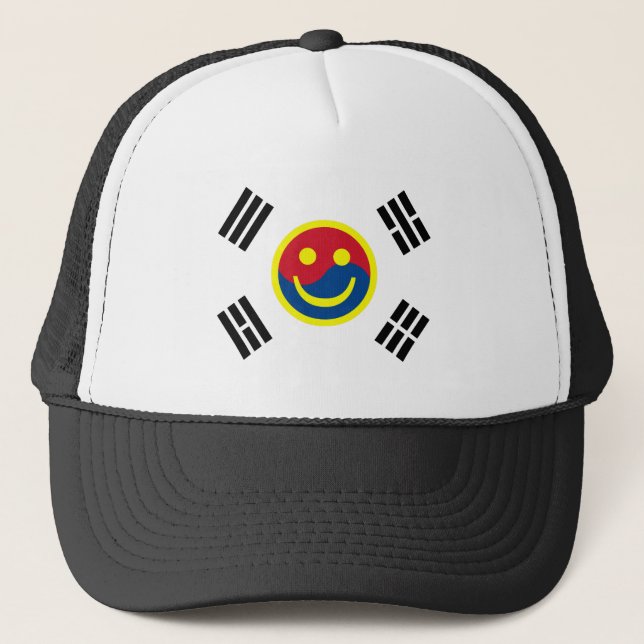 Face South Korean Flag (Version 2) Trucker Hat (Front)