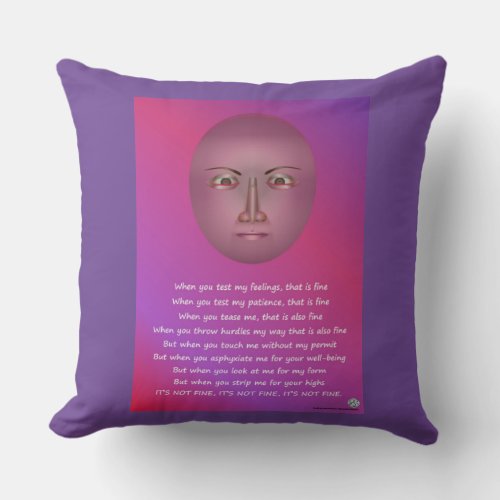Face Srs _ Cold Rage Shrewd its not fine 1 Throw Pillow