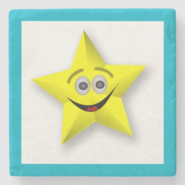 FACE STAR STONE COASTER (Front)