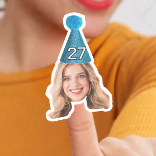 Face sticker, Custom Face, Custom Photo Party Hat Sticker