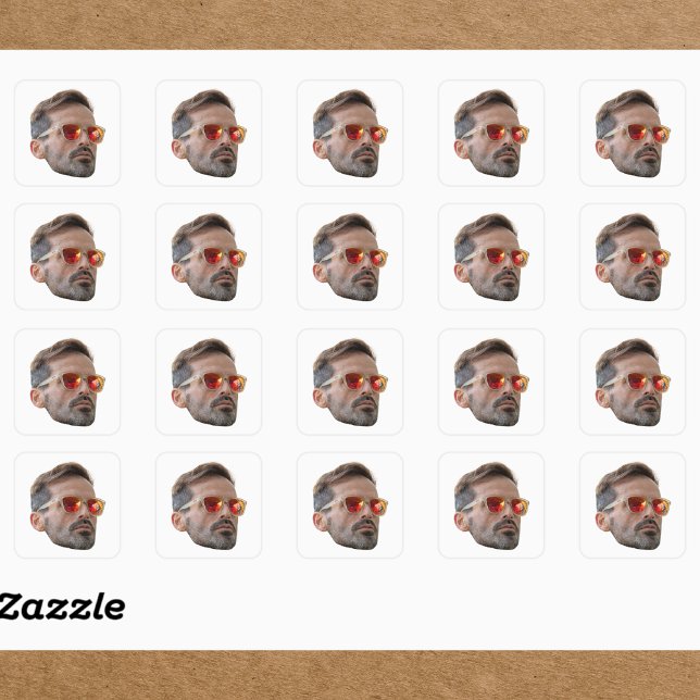 Face Sticker, Custom Face Sticker, Custom Photo  Square Sticker (Creator Uploaded)