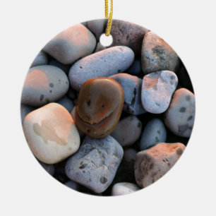 Face Stone Ceramic Ornament