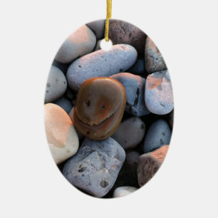 Face Stone Ceramic Ornament