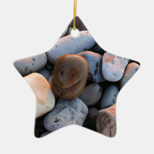 Face Stone Ceramic Ornament