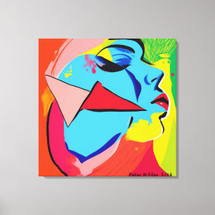 Face Stretched Canvas Print