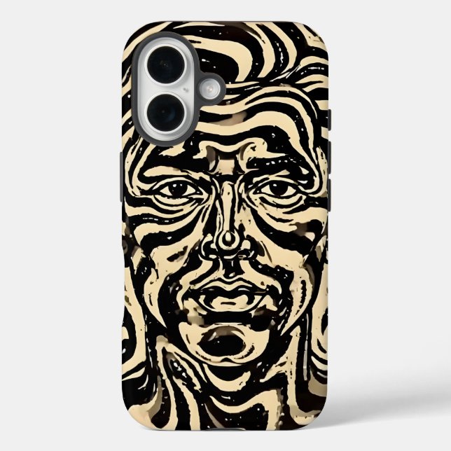 Face Swirl Portrait Phone case (Back)