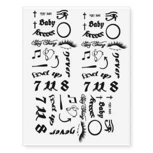 Face temporary tattoos