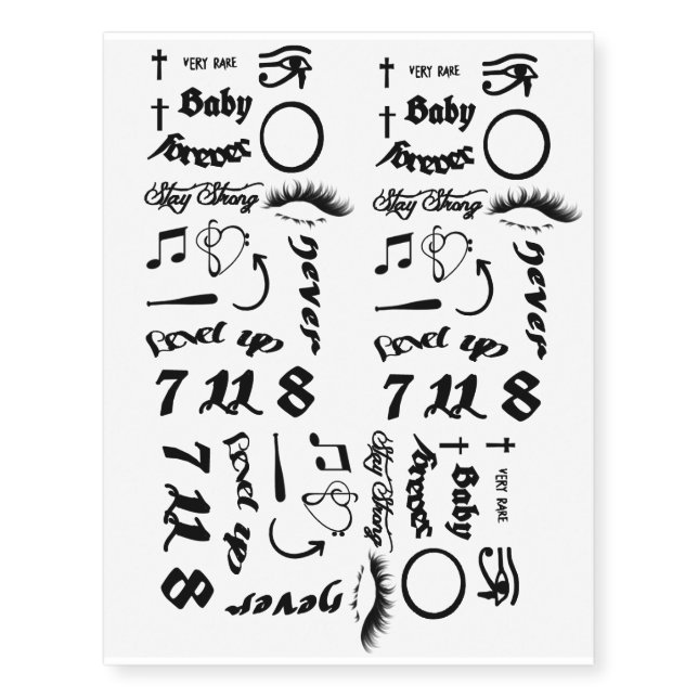 Face  temporary tattoos (Front)