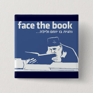 Face the Book Pinback Button