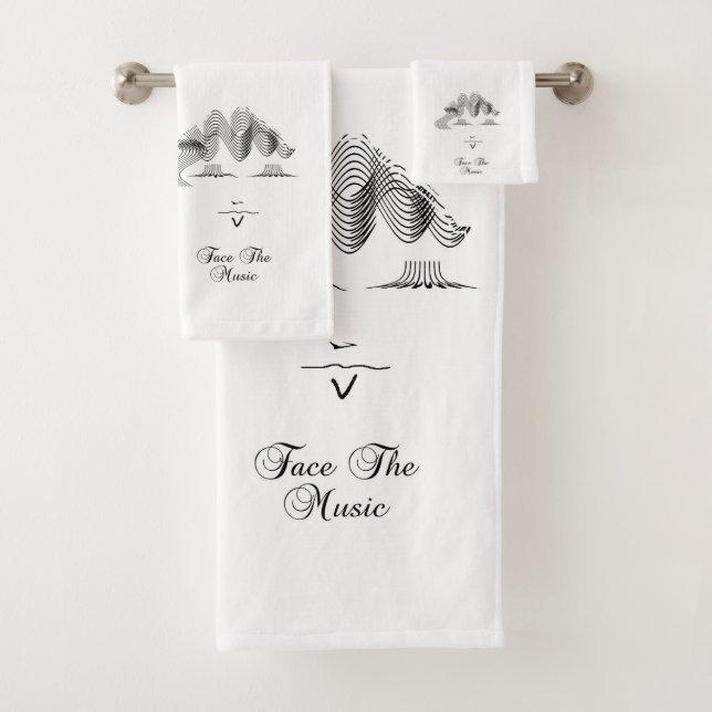 Face The Music Bath Towel Set (Insitu)