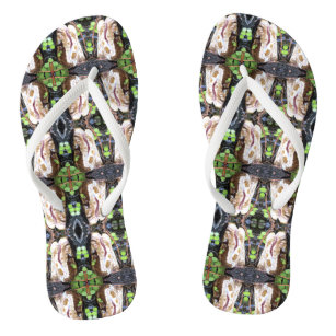 Face The Snake - Cottonmouth / Water Moccasin  Flip Flops