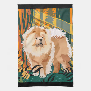 FACE THE SUN Chow kitchen/dog show towel