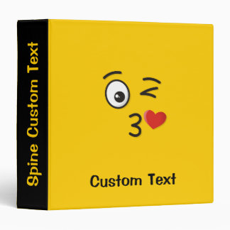 Face Throwing a Kiss 3 Ring Binder