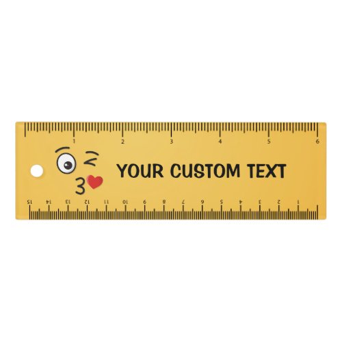 Face Throwing a Kiss 6 inch Ruler