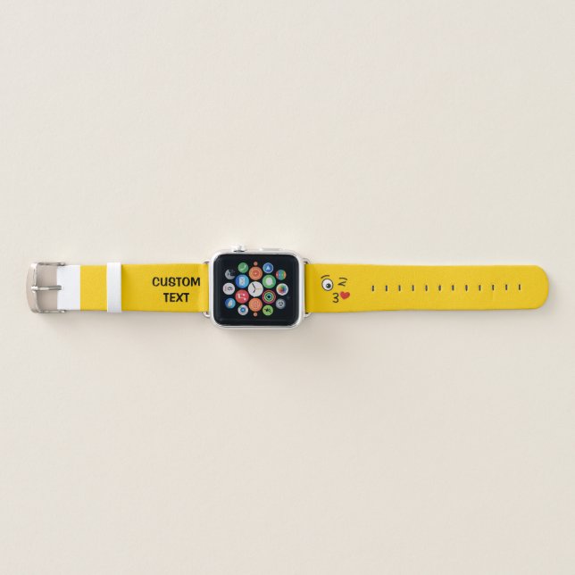 Face Throwing a Kiss Apple Watch Band (Front)