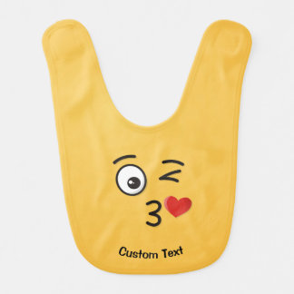 Face Throwing a Kiss Bib