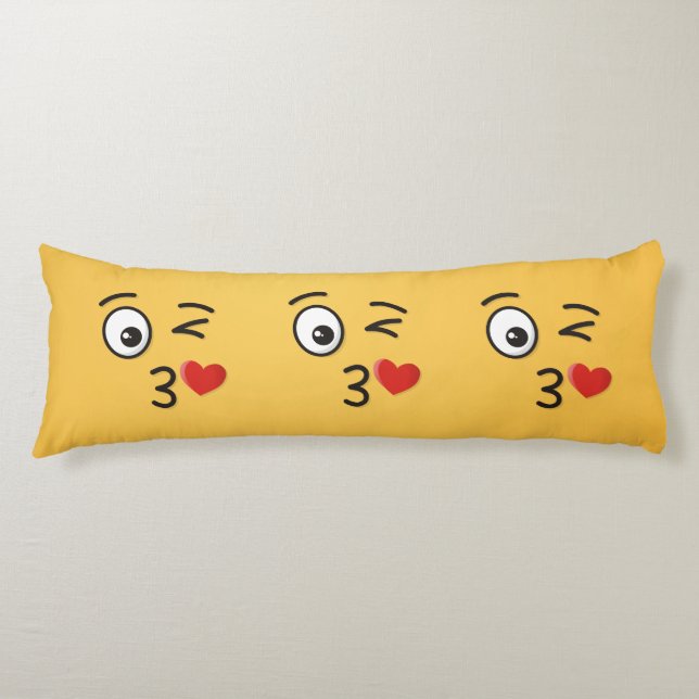 Face Throwing a Kiss Body Pillow (Front)
