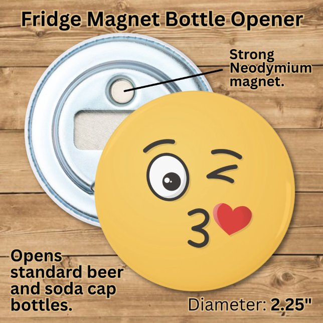 Face Throwing a Kiss Bottle Opener (Creator Uploaded)