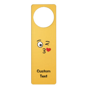 Face Throwing a Kiss Door Hanger