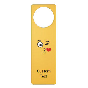 Face Throwing a Kiss Door Hanger