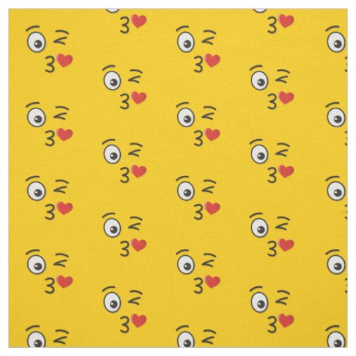 Face Throwing a Kiss Fabric