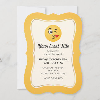 Face Throwing a Kiss Invitation