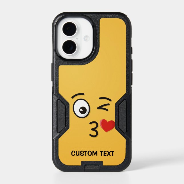 Face Throwing a Kiss iPhone Case (Back)