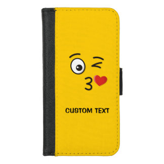 Face Throwing a Kiss iPhone Wallet Case