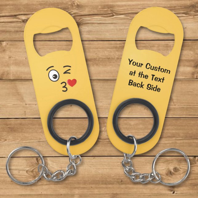 Face Throwing a Kiss Keychain Bottle Opener (Creator Uploaded)
