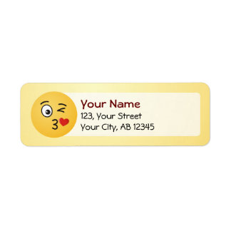 Face Throwing a Kiss Label