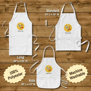 Face Throwing a Kiss Long Apron