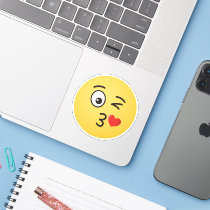 Face Throwing a Kiss Sticker
