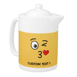 Face Throwing a Kiss Teapot