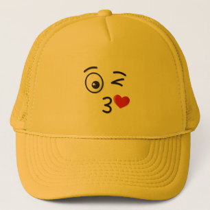 Face Throwing a Kiss Trucker Hat