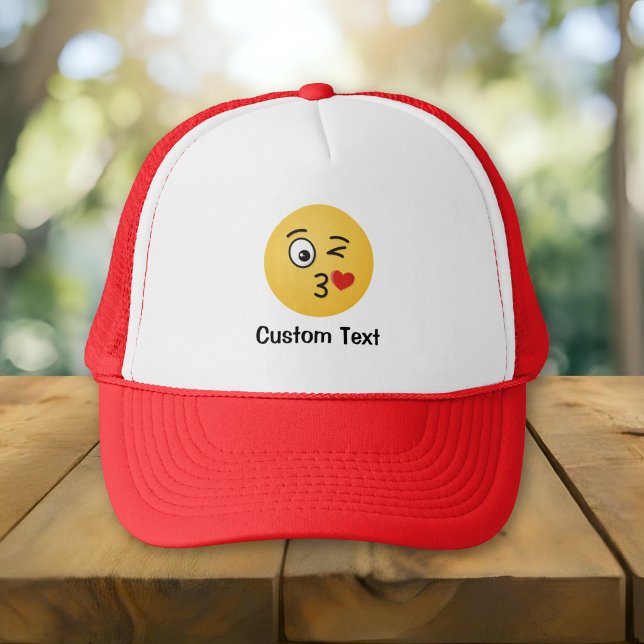 Face Throwing a Kiss Trucker Hat (Creator Uploaded)