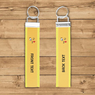 Face Throwing a Kiss Wrist Keychain