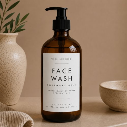 Face Wash Salon Business Branding Label