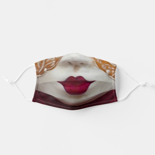 Face White Skin Red Lipstick Mouth Nose Funny Adult Cloth Face Mask